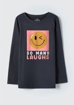Blusa Infantil Menina Manga Longa Com Estampa