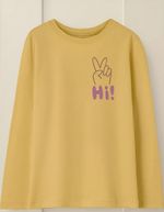 Blusa Infantil Menina Manga Longa Com Estampa