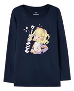 Blusa Infantil Menina Manga Longa Com Estampa