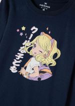 Blusa Infantil Menina Manga Longa Com Estampa