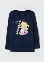 Blusa Infantil Menina Manga Longa Com Estampa