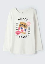 Blusa Infantil Menina Manga Longa Com Estampa