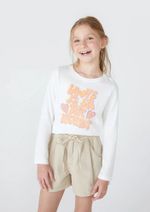 Blusa Infantil Menina Manga Longa Com Estampa
