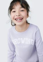 Blusa Infantil Menina Manga Longa Com Estampa