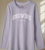 Blusa Infantil Menina Manga Longa Com Estampa