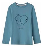 Blusa Infantil Menina Manga Longa Com Estampa