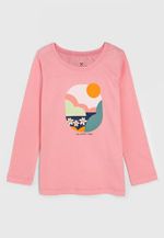 Blusa Infantil Menina Manga Longa Com Estampa