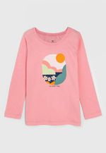 Blusa Infantil Menina Manga Longa Com Estampa