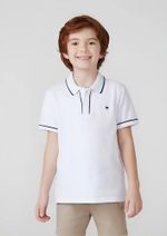 Camisa Polo Básica Menino De Algodão Com Bordado