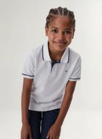 Camisa Polo Básica Menino De Algodão Com Bordado