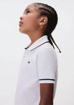 Camisa Polo Básica Menino De Algodão Com Bordado