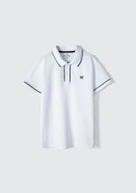 Camisa Polo Básica Menino De Algodão Com Bordado