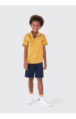 Camisa Polo Básica Menino De Algodão Com Bordado