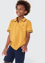 Camisa Polo Básica Menino De Algodão Com Bordado