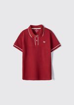 Camisa Polo Básica Menino De Algodão Com Bordado