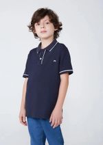 Camisa Polo Básica Menino De Algodão Com Bordado