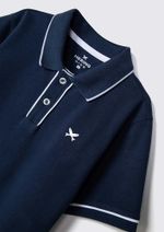 Camisa Polo Básica Menino De Algodão Com Bordado