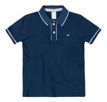 Camisa Polo Básica Menino De Algodão Com Bordado