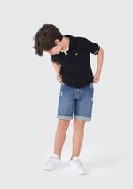Camisa Polo Básica Menino De Algodão Com Bordado
