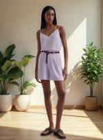 Shorts Feminino Em Alfaiataria Com Linho