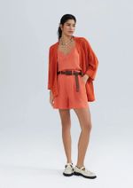 Shorts Feminino Em Alfaiataria Com Linho
