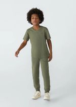 Camiseta Básica Infantil Menino Flamê Em Decote V