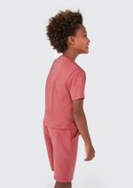 Camiseta Básica Infantil Menino Flamê Em Decote V