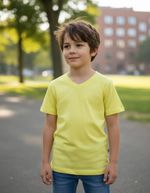 Camiseta Básica Infantil Menino Flamê Em Decote V