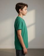 Camiseta Básica Infantil Menino Flamê Em Decote V