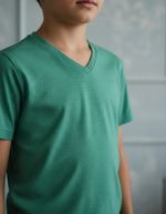 Camiseta Básica Infantil Menino Flamê Em Decote V