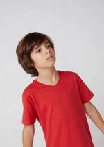 Camiseta Básica Infantil Menino Flamê Em Decote V