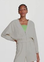 Jaqueta Feminina Bomber Em Tecido De Viscose