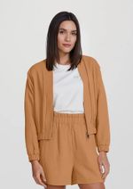 Jaqueta Feminina Bomber Em Tecido De Viscose