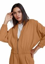 Jaqueta Feminina Bomber Em Tecido De Viscose