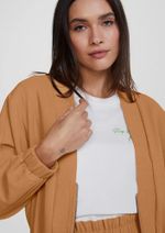 Jaqueta Feminina Bomber Em Tecido De Viscose