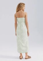 Vestido Midi Estampado Em Viscose