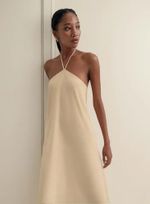 Vestido Midi Halterneck Em Viscolinho
