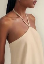 Vestido Midi Halterneck Em Viscolinho