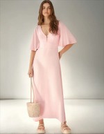 Vestido Midi Manga Godê