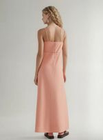 Vestido Midi Com Bordado E Linho