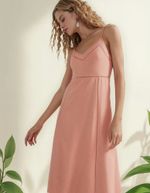 Vestido Midi Com Bordado E Linho