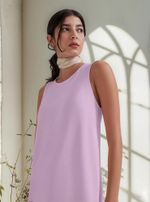 Vestido Curto Evasê Com Linho