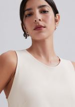 Vestido Curto Evasê Com Linho