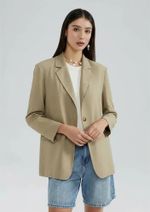 Blazer Feminino Com Linho