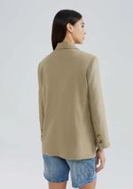 Blazer Feminino Com Linho