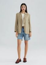 Blazer Feminino Com Linho