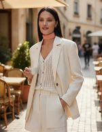 Blazer Feminino Com Linho