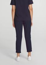 Calça Feminina Mom Em Sarja Azul-marinho 40