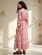 Vestido Midi Estampado Em Viscolinho