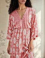 Vestido Midi Estampado Em Viscolinho